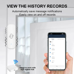 Tuya Zigbee Vibration Sensor Real Time Monitoring Door Window Detection Alarm Smart Home Security Protection System