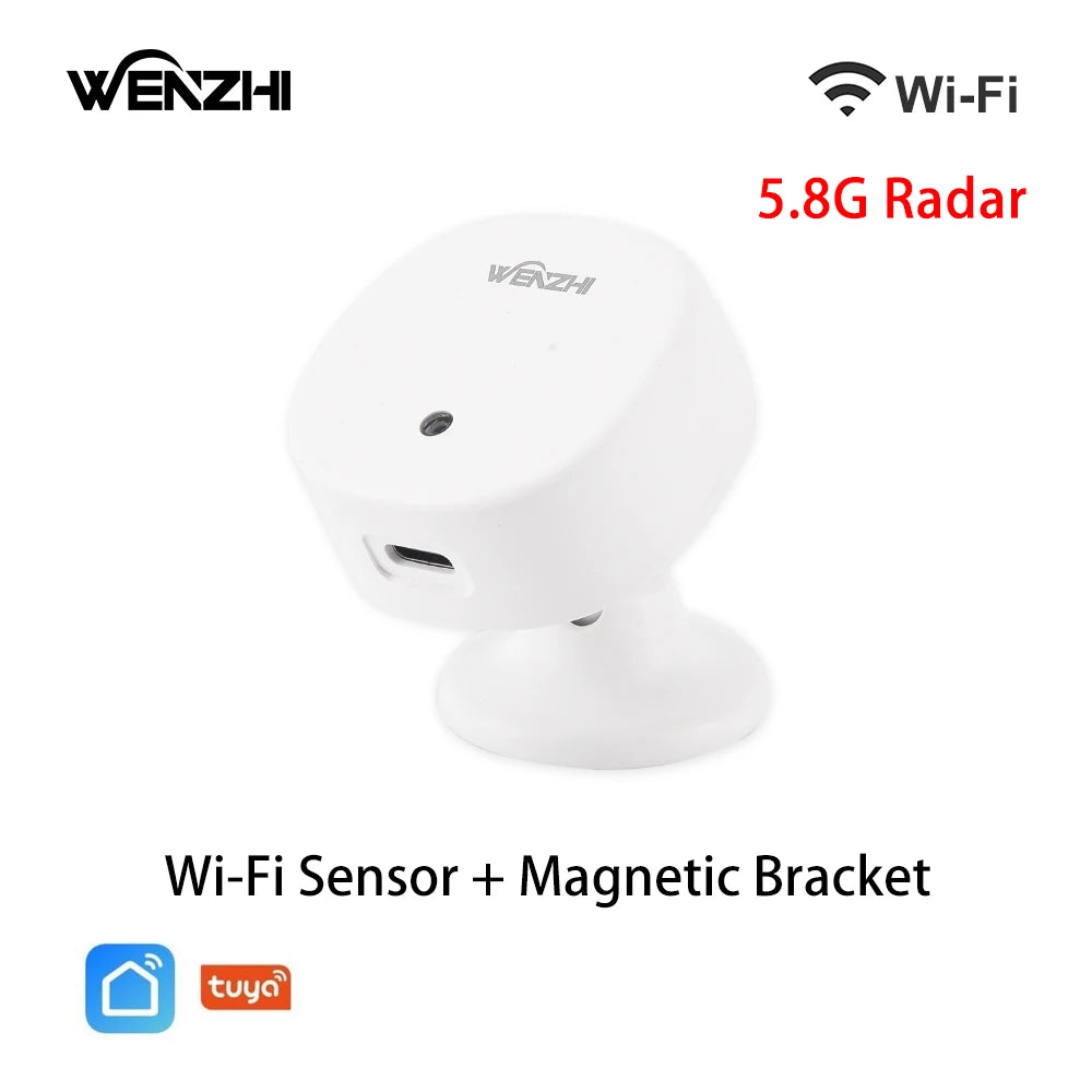 Zigbee/Wifi Mmwave Human Presence Sensor Radar Movement Body Motion Detection with Illuminance Tuya Smart Life Home Assistant