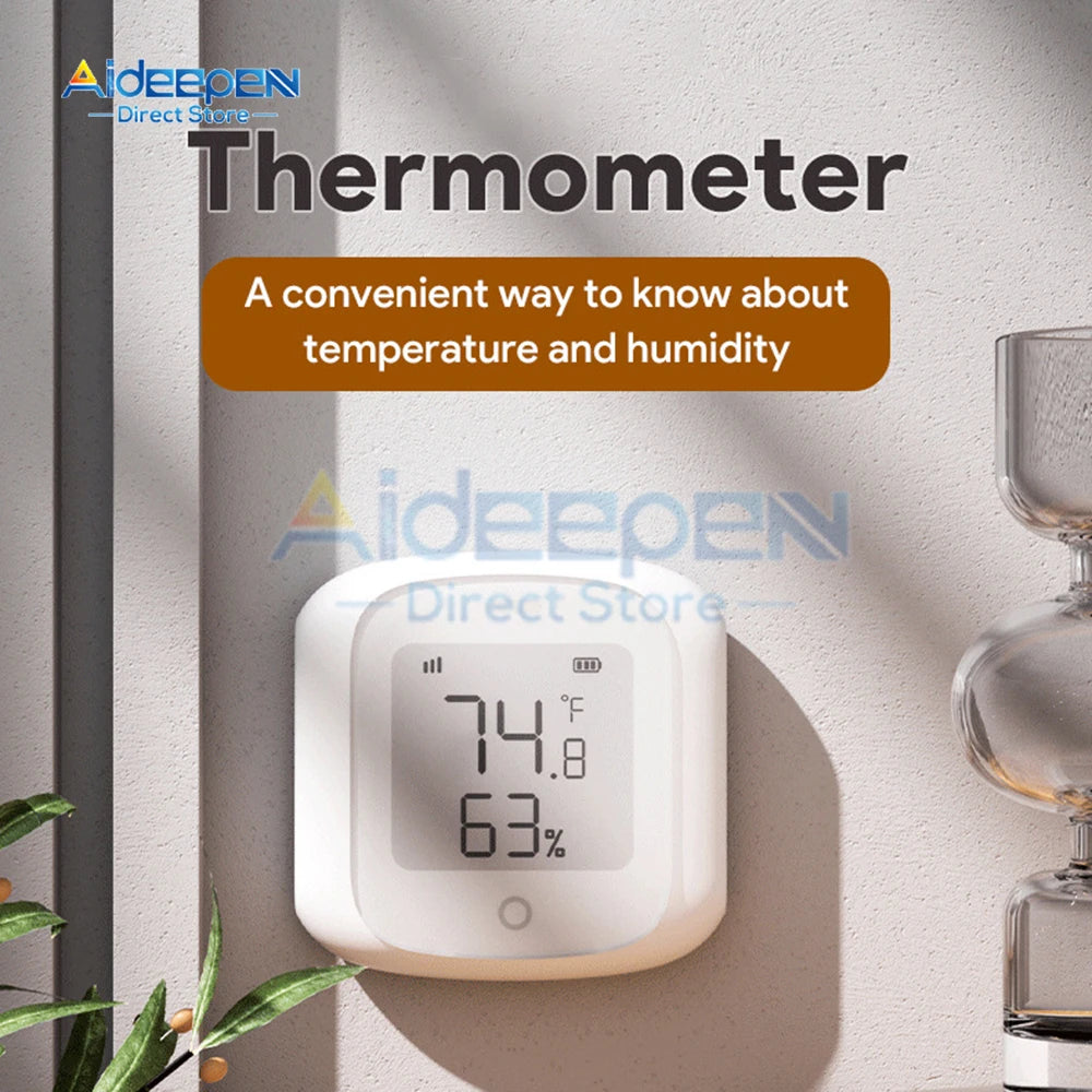 Tuya Smart Wifi/Zigbee Temperature and Humidity Sensor Indoor Hygrometer Thermometer with LCD Display Support Alexa Google Home