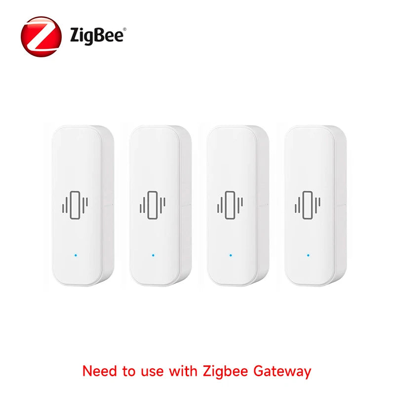 Tuya Zigbee Vibration Sensor Real Time Monitoring Door Window Detection Alarm Smart Home Security Protection System