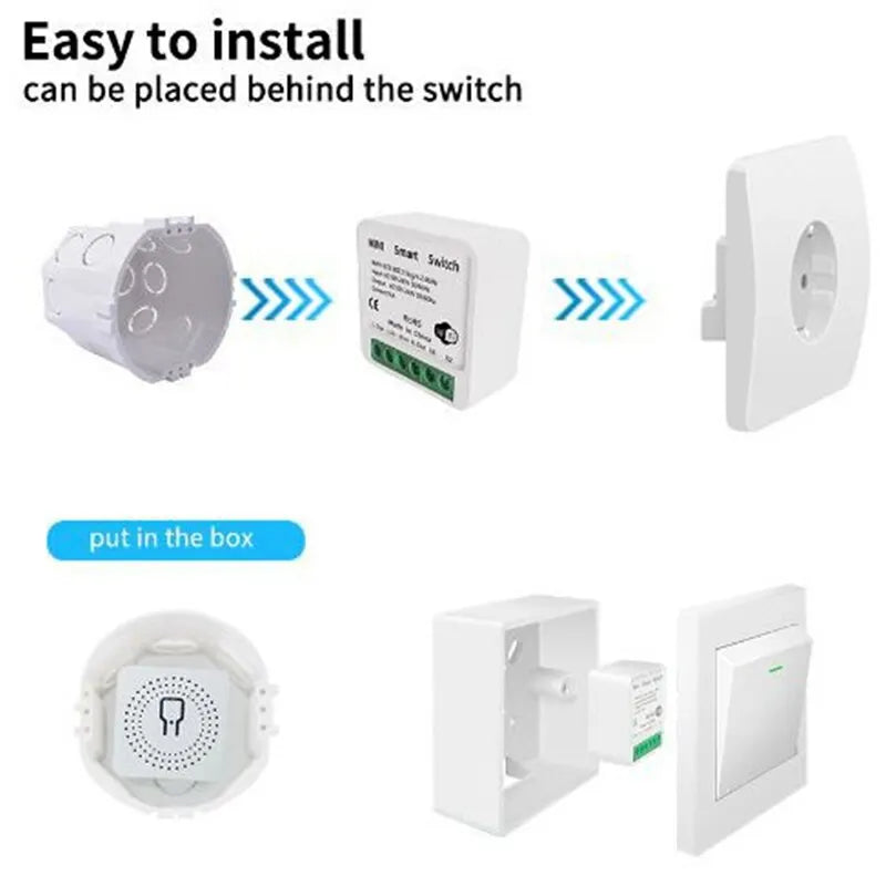 Tuya Zigbee 3.0 Mini Smart 16A Switch Smart Life Automation DIY Module Breaker Support 2Way Control Works with Alexa Google Home