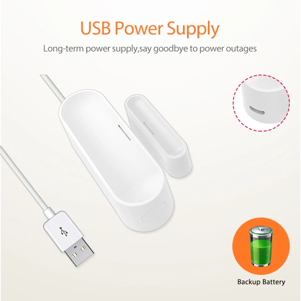 Tuya APP Door Open/Closed Detectors 2.4Ghz Wireless Zigbee Garage Door Detector Window Door Gate Sensor Detector for Home Office