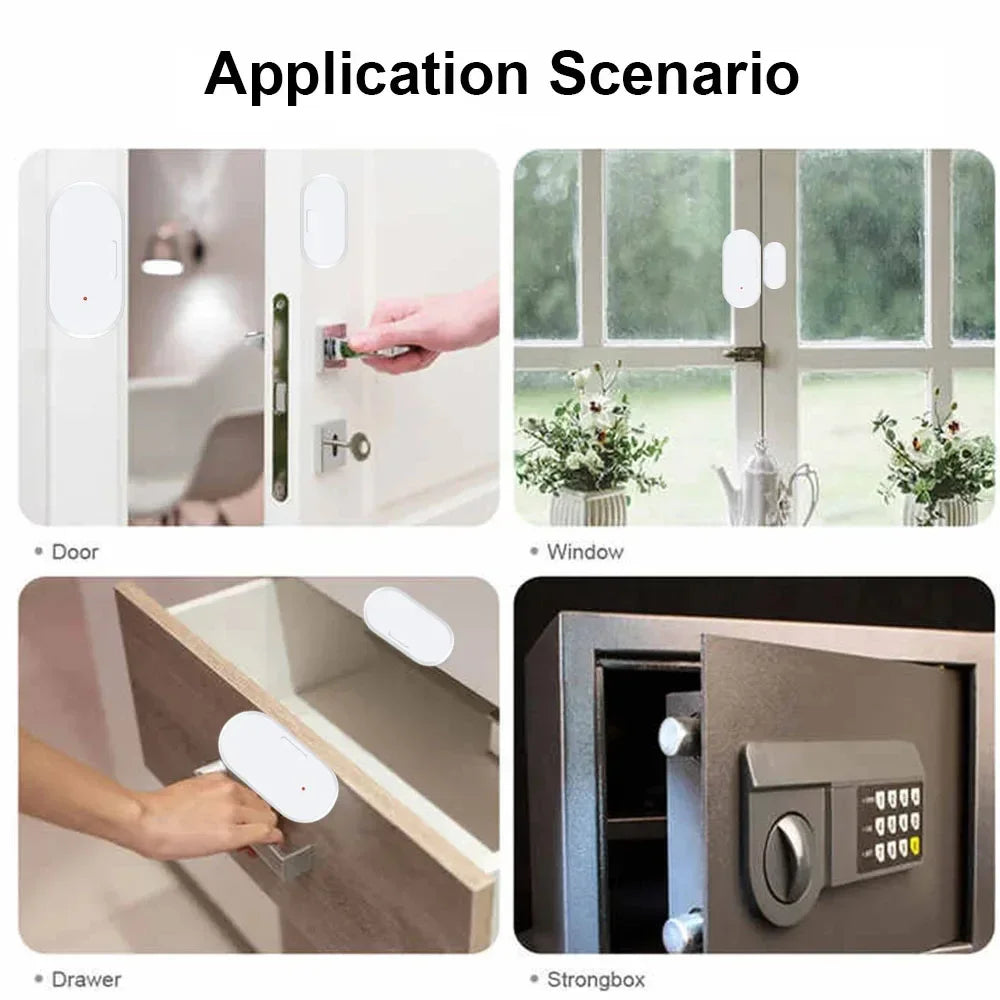 Ewelink Zigbee Door Window Sensor Contact Sensor Security Burglar Alarm Magnetic Door Sensor Support Home Assistant Zigbee2Mqtt