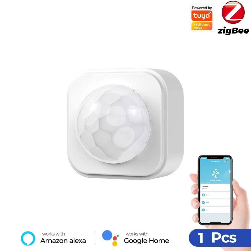 Tuya Smart Zigbee PIR Motion Sensor Smart Home Human Body Infrared Detector Security Smart Life Works with Alexa Google Home