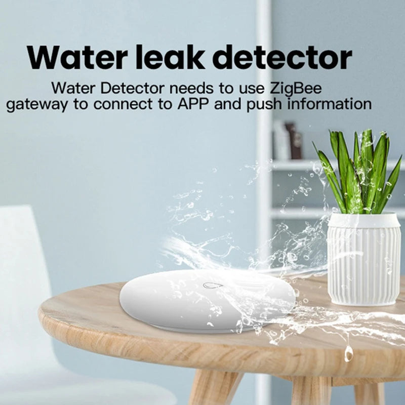 Hot Saleip67 Water Immersing Sensor Tuya Zigbee Flood Water Leak Detector Smart Alarm Security Soaking Sensor for Smart Home