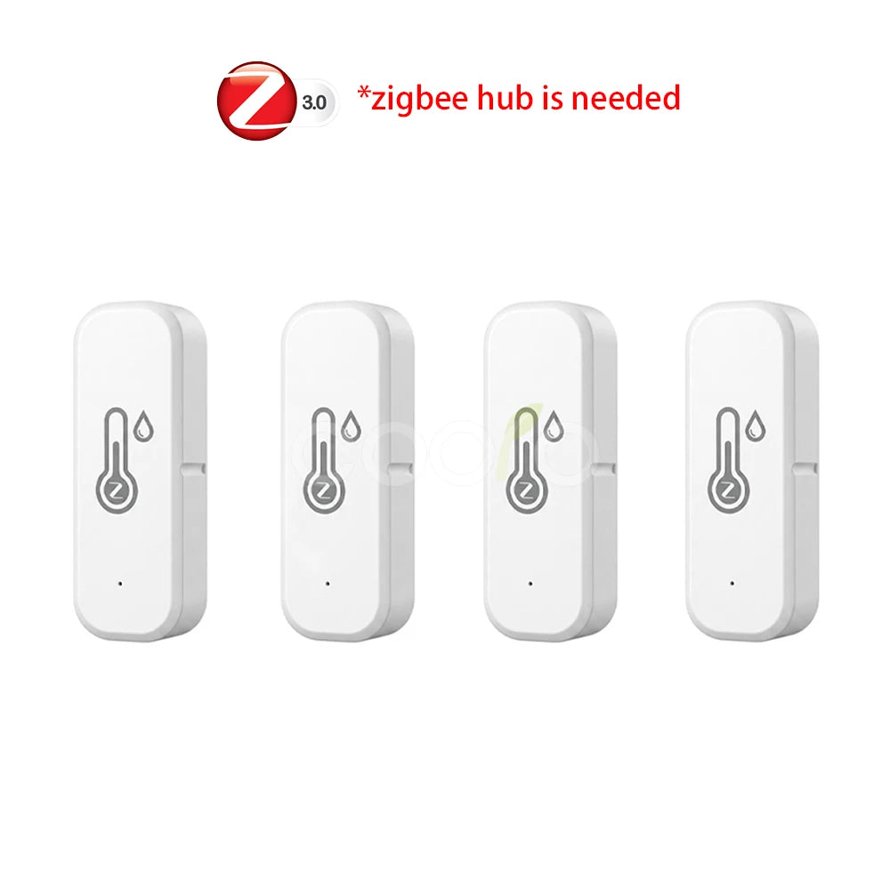 Tuya Zigbee 3.0 Temperature Humidity Sensor Smart Home Indoor Hygrometer App Remote Monitor Work with Smart Life Z2M Need Hub