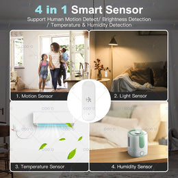 Zigbee 10G Mmwave Radar Motion Sensor Human Detector with Illuminance Temperature Humidity Sensor Support Tuya Hub Zigbee2Mqtt