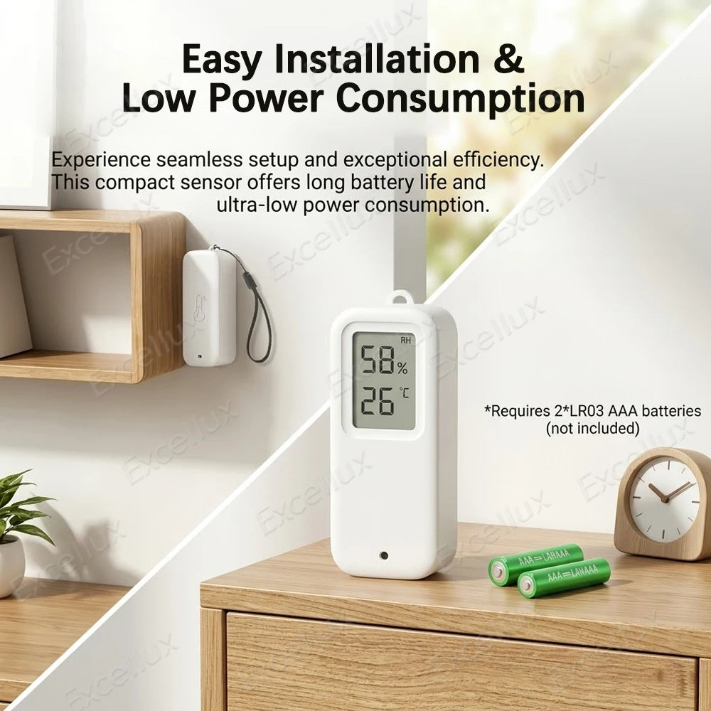 Zigbee 3.0 Temperature Humidity Sensor Thermometer Hygrometer Digital Screen IP65 Waterproof Optional Work with Alexa Yandex Z2M