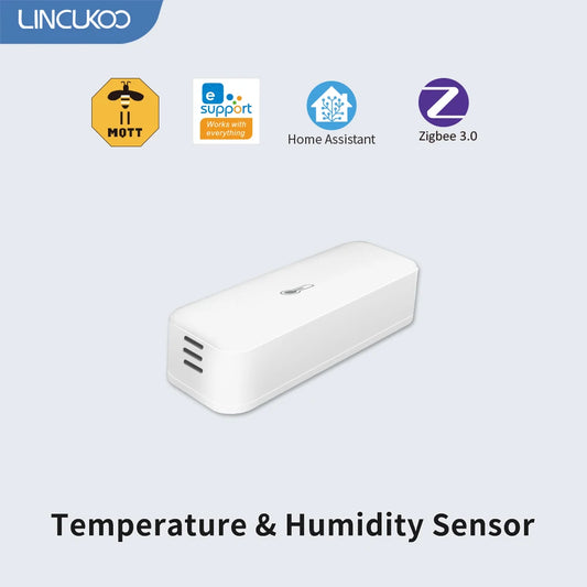 Smart Zigbee 3.0 Temperature and Humidity Sensor Tiny Remote Monitor for Smart Home Assistant Zigbee2Mqtt Ewelink