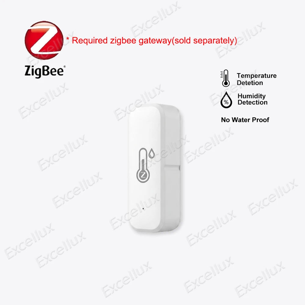 Zigbee 3.0 Temperature Humidity Sensor Thermometer Hygrometer Digital Screen IP65 Waterproof Optional Work with Alexa Yandex Z2M