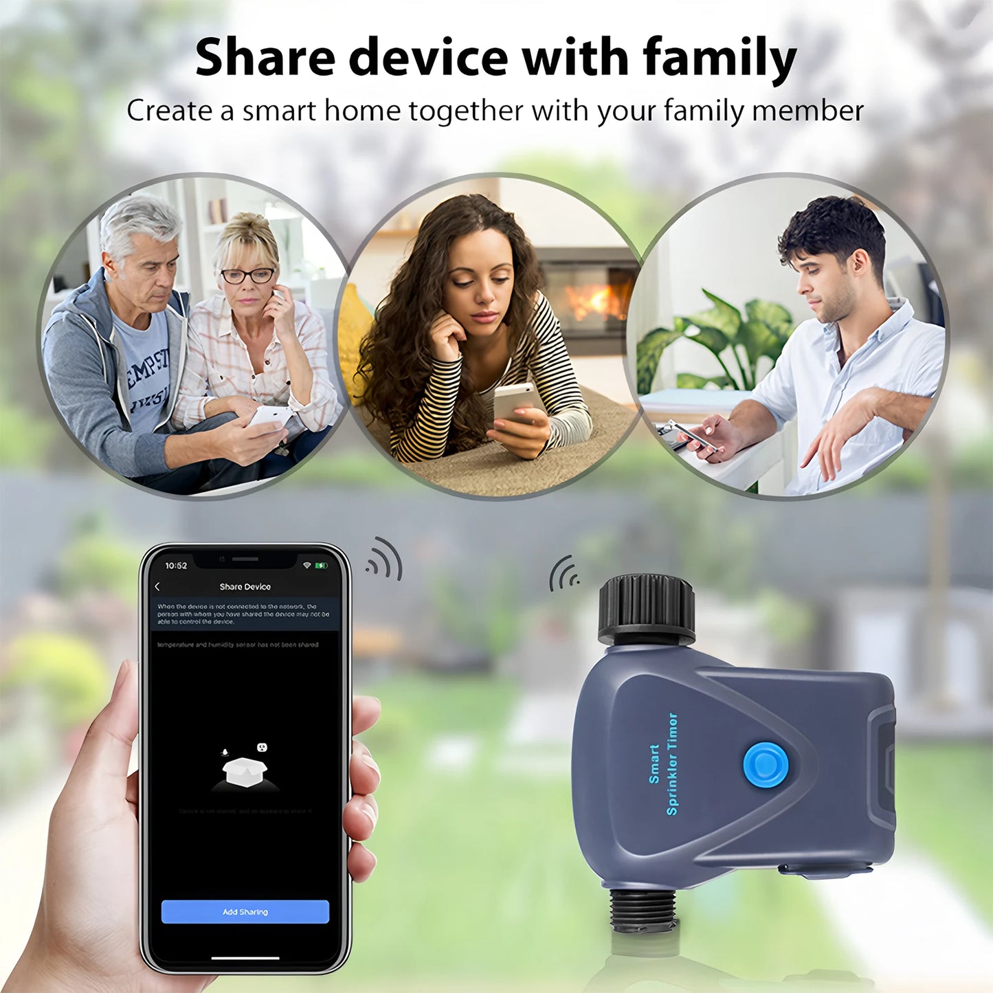 Tuya Smart Zigbee Sprinkler Timer Automatic Irrigation Controller Water Valve Built-In Metering Garden Automatic Watering System