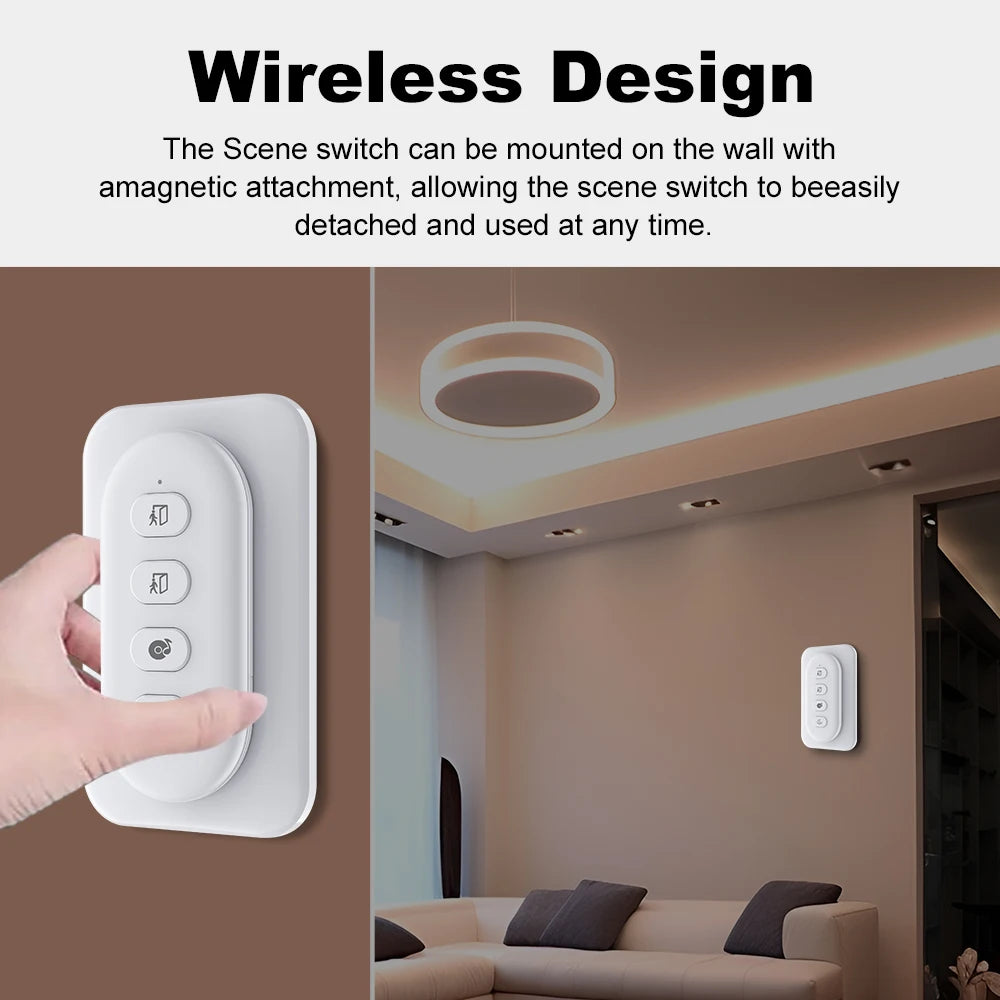Tuya Zigbee 3 Gang Wireless Scene Push Button