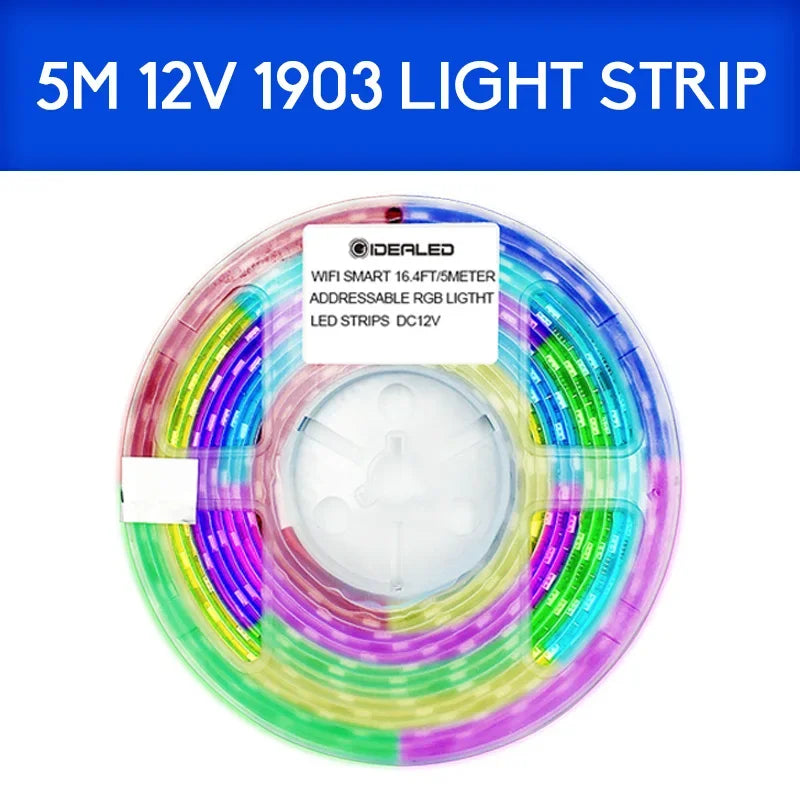 Transform Your Space with the Smart Mic Controller RGB IC Light Strip - Perfect for Music Dynamic Modes and DIY Customization!