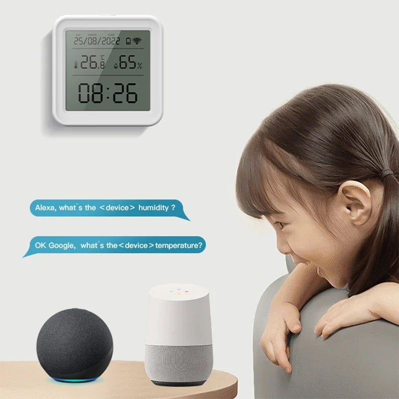 Tuya Zigbee/Wifi Temperature Humidity Sensor Hygrometer Thermometer Smart Home Smart Life App Support Alexa Google Assistant
