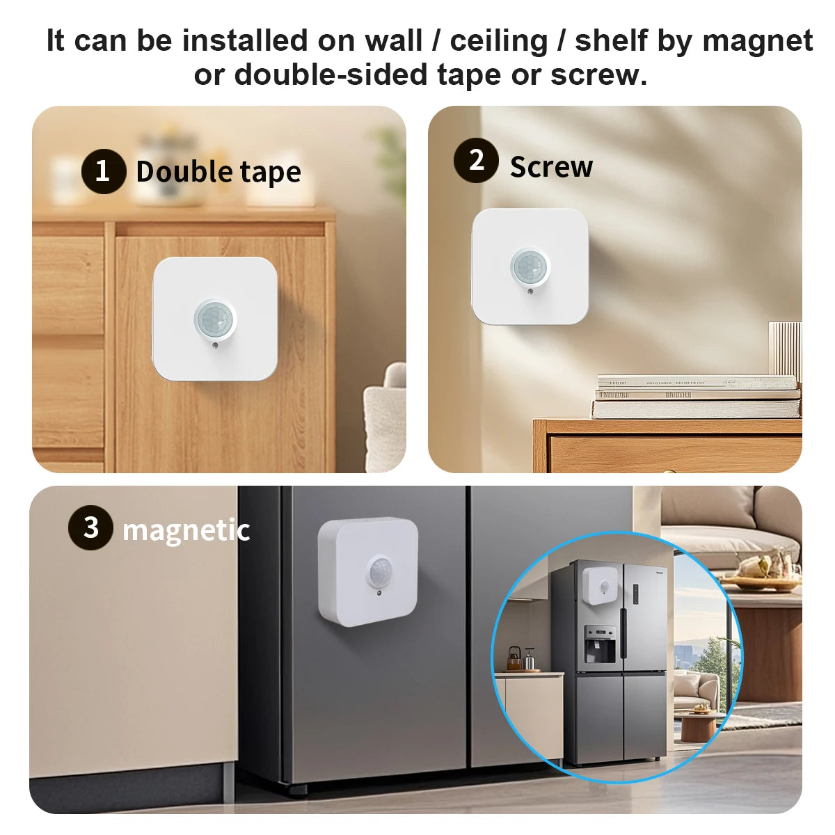 Smart 24G Human Presence+Pir+Luminance 3In1 Sensor Zigbee3.0 for Tuya Home Assistant Zigbee2Mqtt Battery Power 3Years