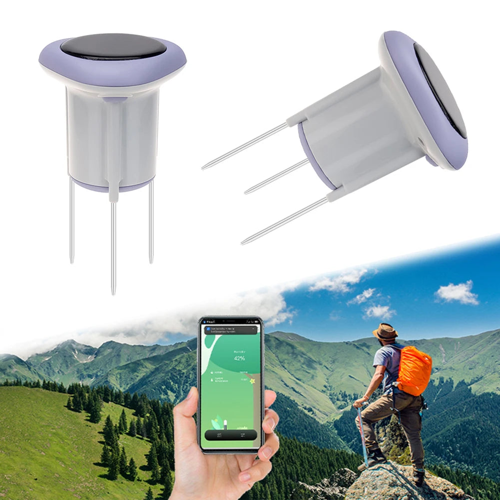 Smart Zigbee Solar Soil Sensor Planting Temperature and Humidity Meter Waterproof Thermohygrometer Wireless Soil Moisture Meter