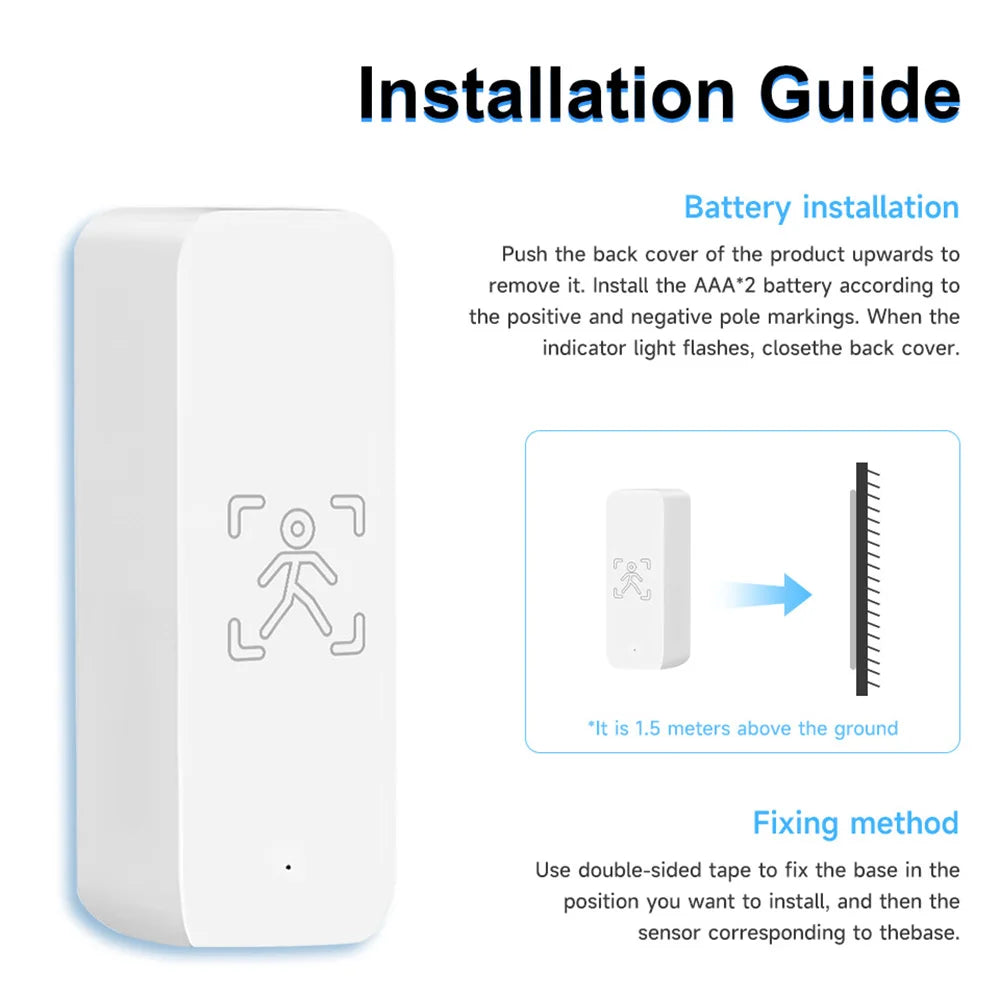 Tuya Zigbee Human Presence Sensor Smart Human Body Sensor 24G Radardetector Motion Sensors Support Tuya Smart Life