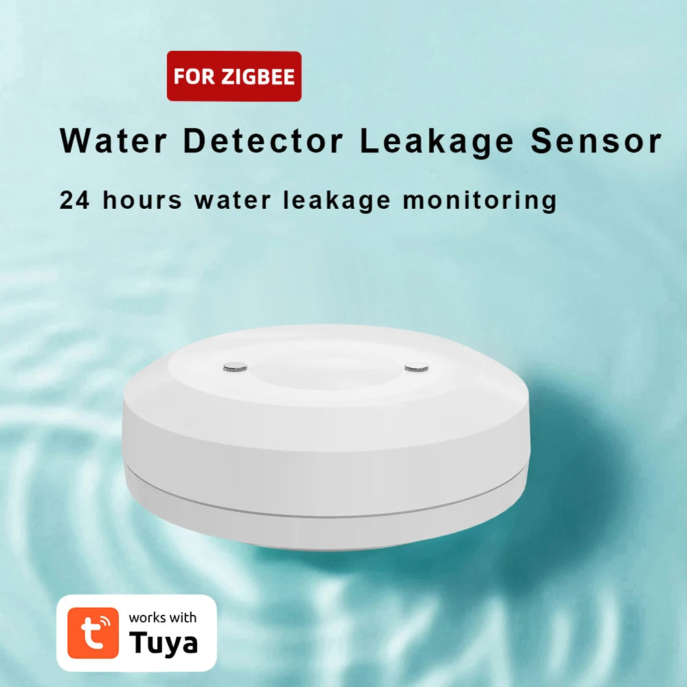 Tuya Zigbee Waterleak Sensor Flood Water Leakage Alarm Smart Home Automation Security Protection Water Immersion Sensor