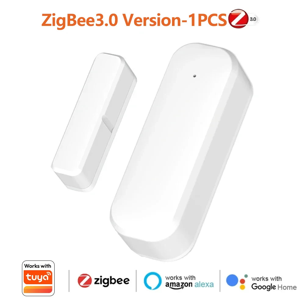 Wireless Zigbee Magnetic Door Window Detector Smart Home Anti-Theft Contact Sensor APP Push Alert Alarm Need Zigbee Hub Gateway