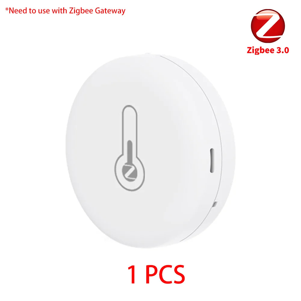 Smart Temperature Humidity Sensor Zigbee 3.0 Thermometer APP Remote Monitor Work with Tuya Smart Life Yandex Zigbee2Mqtt ZHA