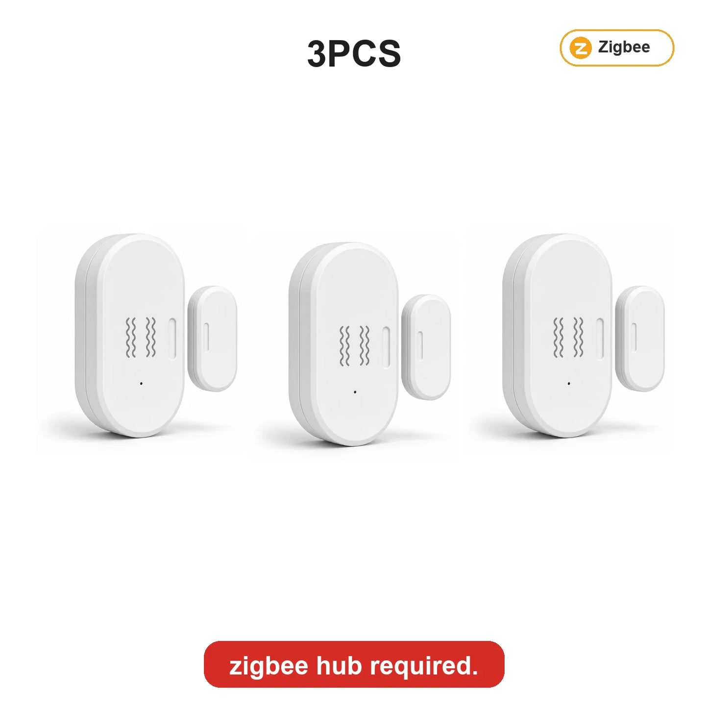 Tuya Zigbee Vibration Door Window Sensor Smart Door Contact Sensor Smart Life Home Assistant Zigbee2Mqtt App Open Close Alert