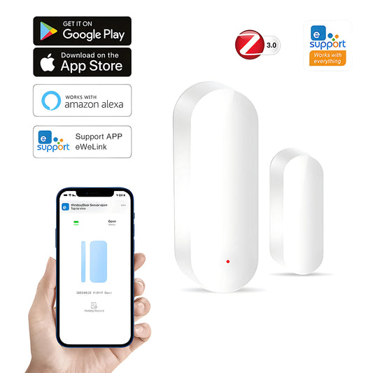 Ewelink Smart Home Zigbee Window Door Sensor Open/Closed Sensor Detector Security Alarm Protection Work with Alexa Google Home