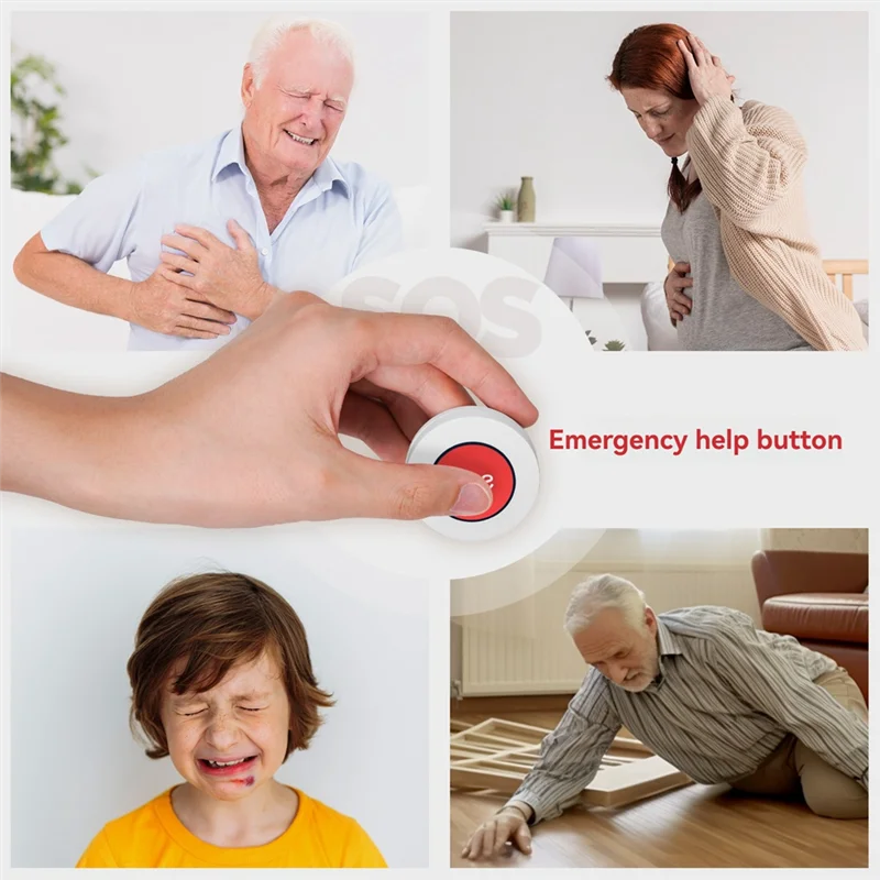 Abmf-"Tuya Zigbee SOS Button Emergency Help Switch for Elderly and Children - Wireless Remote Control Alarm Sensor"