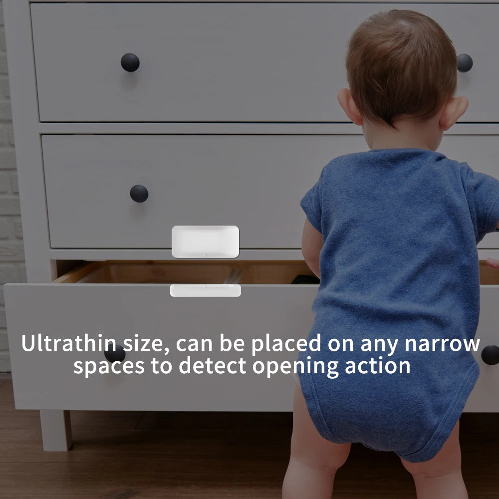 Smart Zigbee3.0 Tiny Door/Window Sensor Door Open Closed Wireless Alarm for Zigbee2Mqtt Home Assistant or Ewelink
