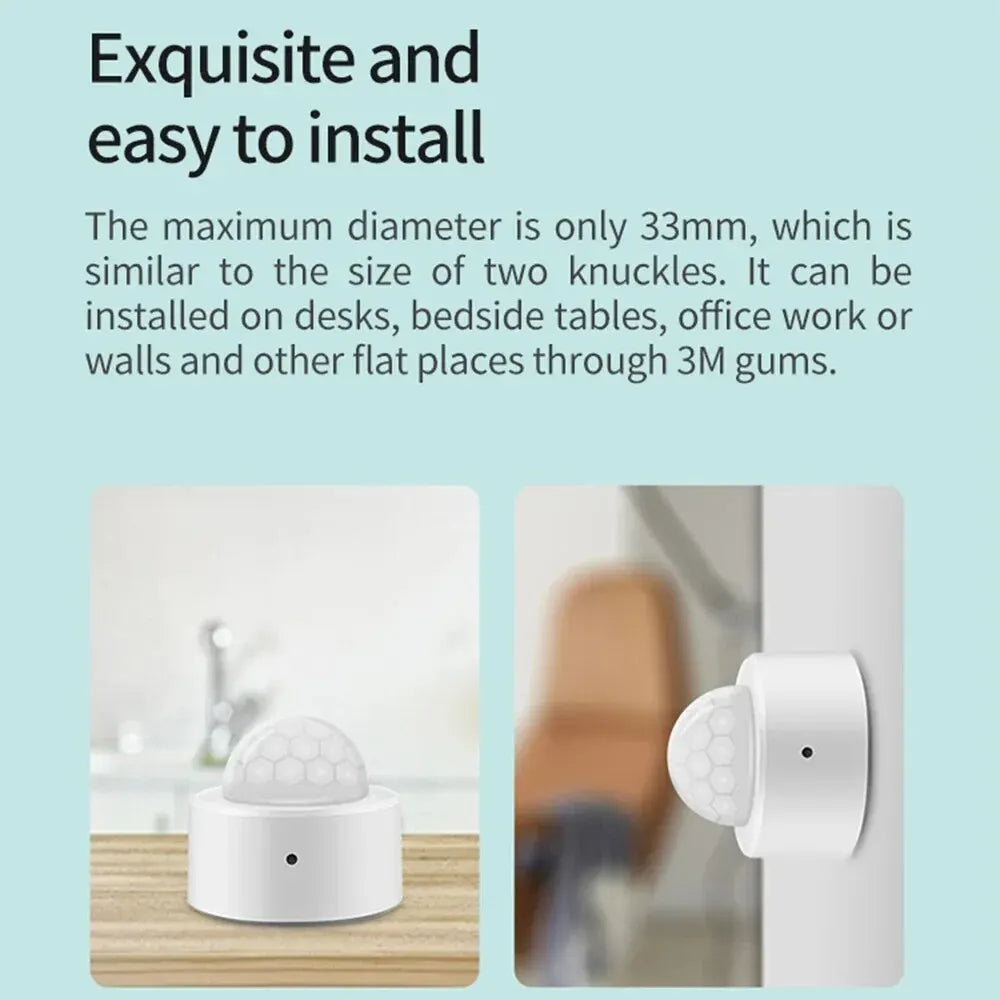 Zigbee Smart PIR Motion Sensor Built in Battery Passive Infrared Detector Support Home Assistant Zigbee2Mqtt