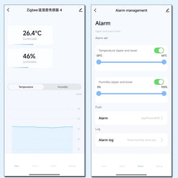Zigbee Temperature and Humidity Sensor with LED Screen Display CR2032 Battery Compatiable with Alexa Google Assistant Smart Life