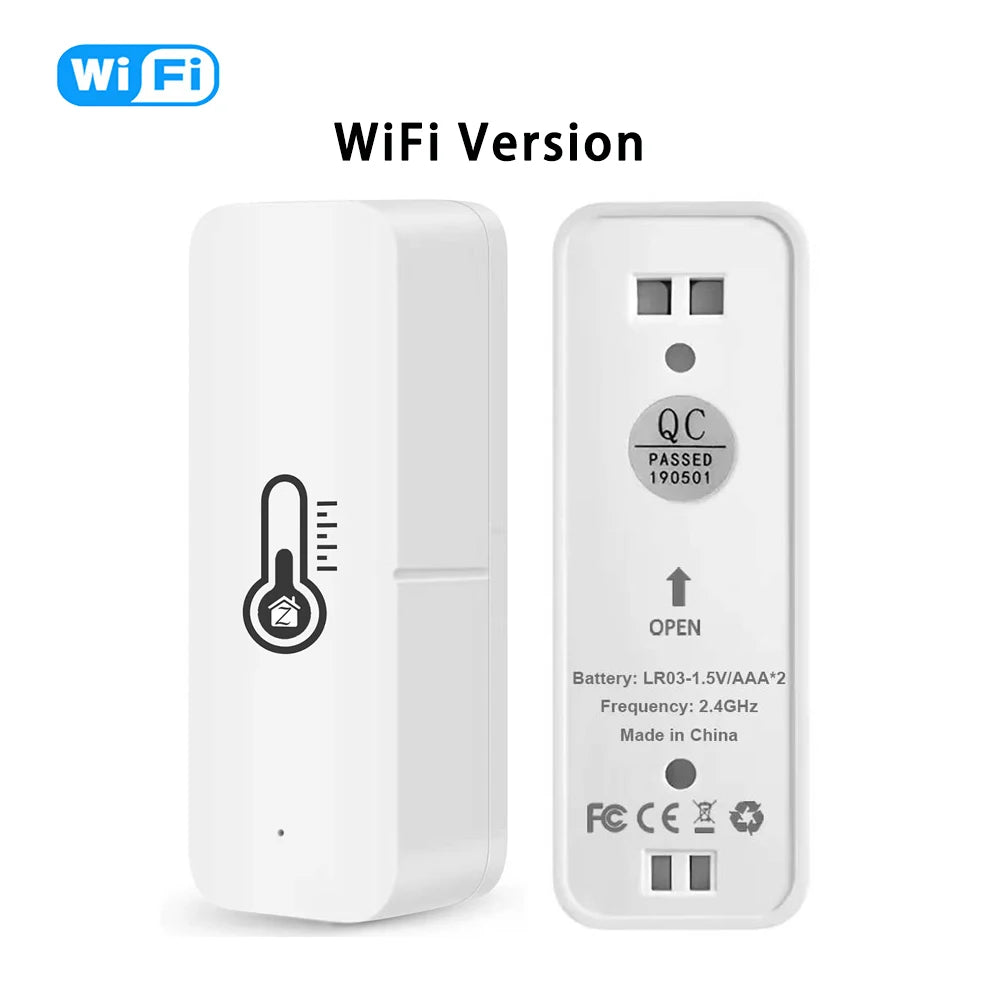 Tuya Zigbee/ Wifi Smart Temperature Humidity Sensor Indoor Hygrometer APP Remote Real-Time Monitoring Works with Alexa Google