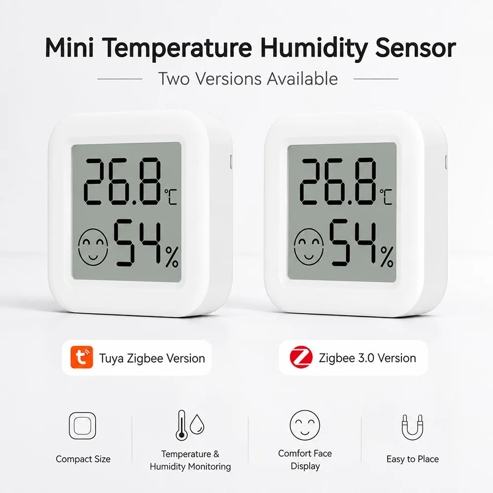 Tuya Zigbee Temperature and Humidity Sensor Requires a Zigbee Hub and Supports Zigbee2Mqtt, ZHA, Alexa, and Smartlife.