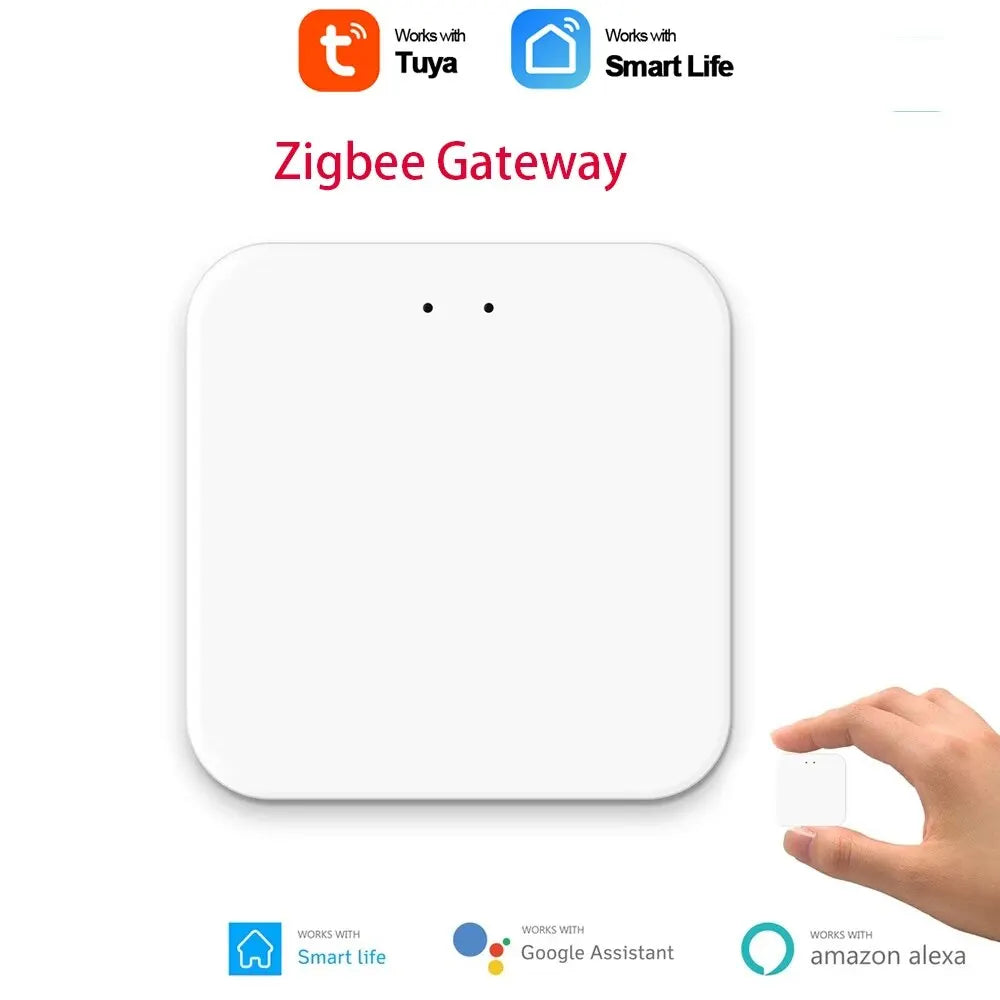 Tuya Zigbee/Wifi Temperature Humidity Sensor Home Connected Thermometer Compatible with Smart Life Alexa Google Assistant