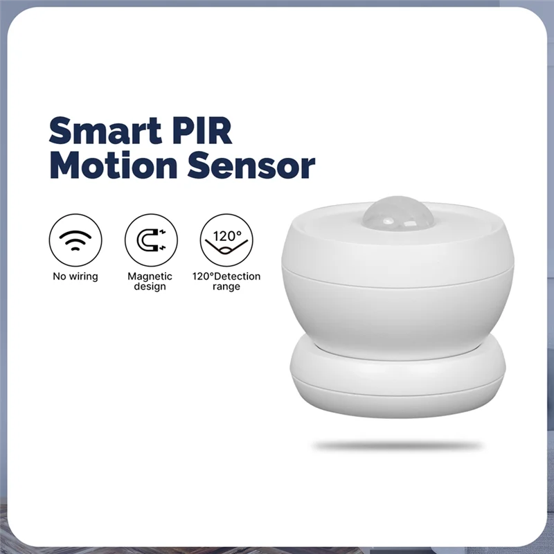 3Cgro-Tuya Zigbee Smart PIR Sensor Human Body Infrared Motion Detector with Magnetic Base Home Security Automation