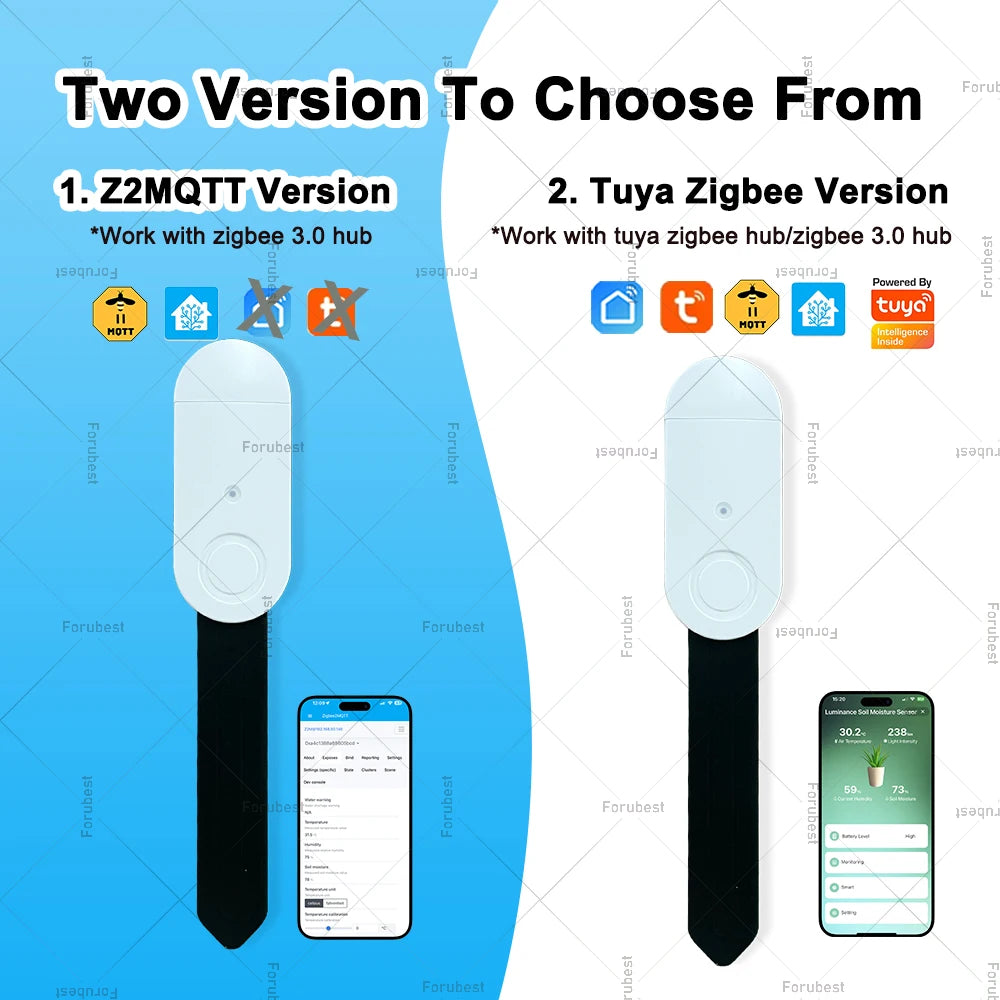 4 in 1 Zigbee Smart Soil Tester Luminance Humidity Temperature Moisture Sensor APP Real Time Monitor Works with Tuya Zigbee2Mqtt