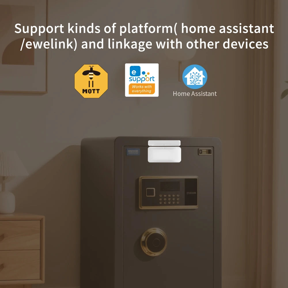 Smart Zigbee3.0 Tiny Door/Window Sensor Door Open Closed Wireless Alarm for Zigbee2Mqtt Home Assistant or Ewelink
