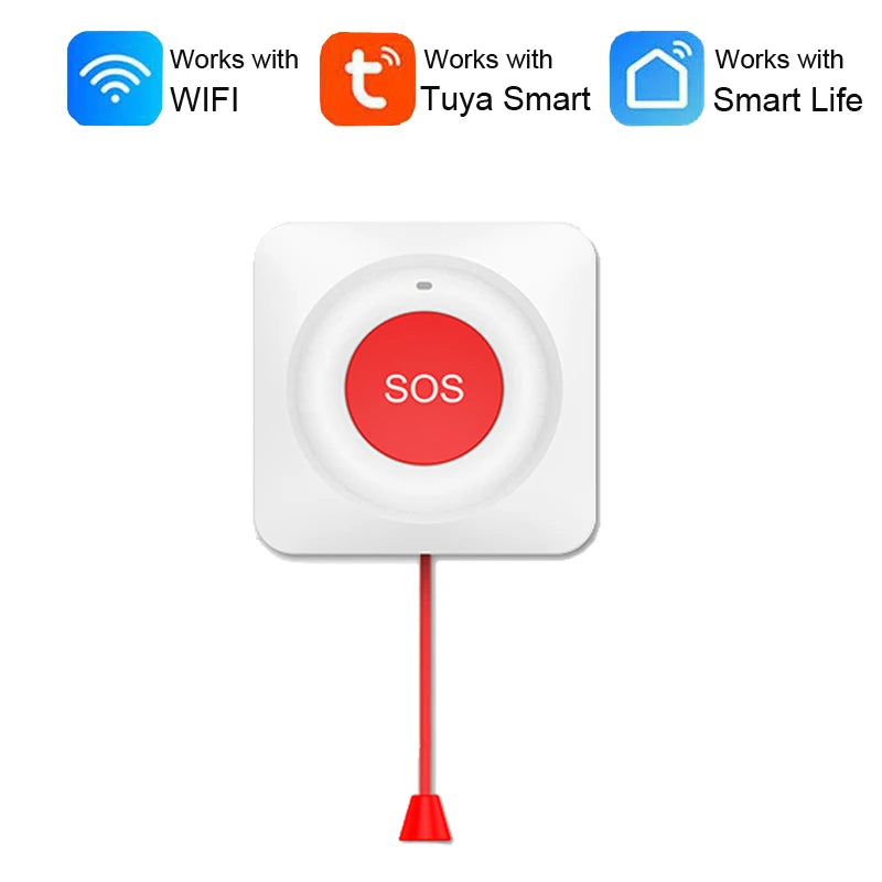Intelligent SOS Button Tuya Wifi/Zigbee, Telephone Alarm Transmitter, Emergency Call Buttons for Home, Hospital, Etc., Mobile Ph