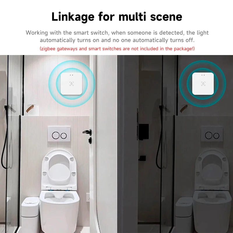 Tuya Wifi/Zigbee Human Presence Detector Smart Human Body PIR Sensor 24G Radar Detector Motion Sensors Support Smart Life