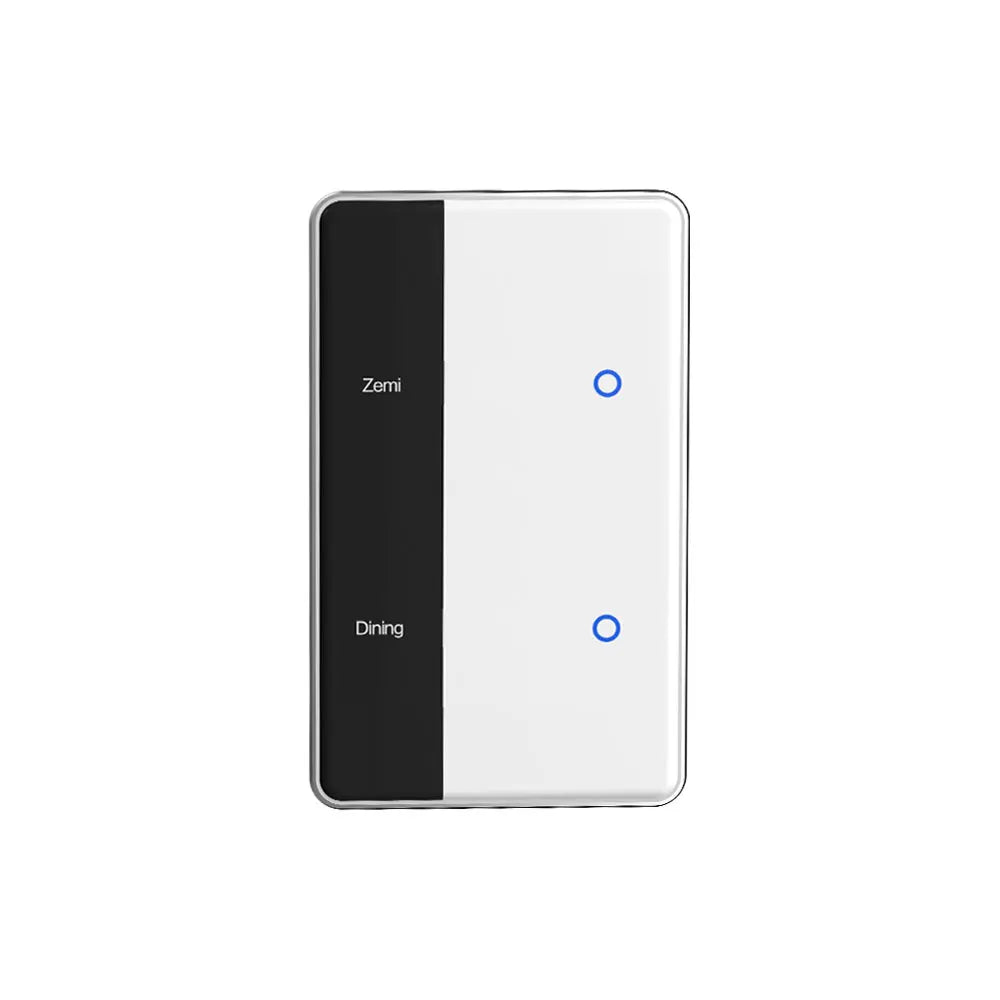 Zigbee DIY Name Switch Work with Tuya Smart Display Screen Touch Panel US Light Switch Alexa Google Home Voice Control