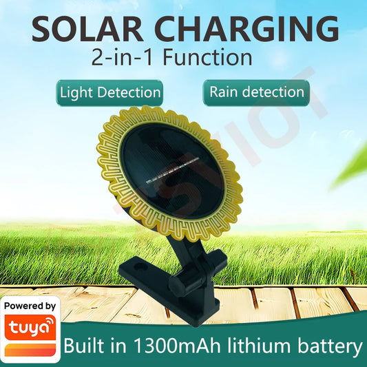 Zigbee Light and Rain Sensor 2-In-1 Function, Built-In Lithium Battery ,Tuya Smart Light and Rainwater Detection Smart Life App