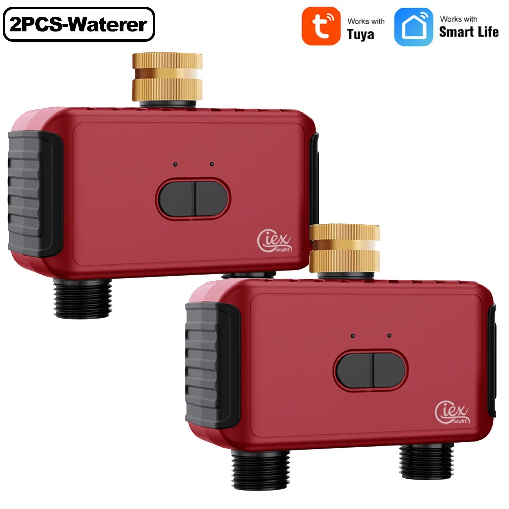 ZIGBEE Smart 2 Zone Watering Timer Garden Automatic Irrigation System Drip Sprinkler Controller Valve Smart Life Tuya