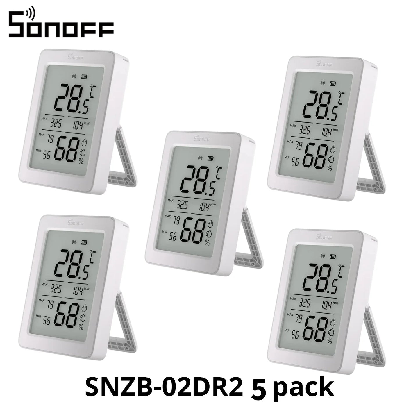 SNZB-02DR2 SNZB 02DR2 Airguard TH Zigbee Temperature Humidity Sensor App Monitoring Work with Apple Home via Matter