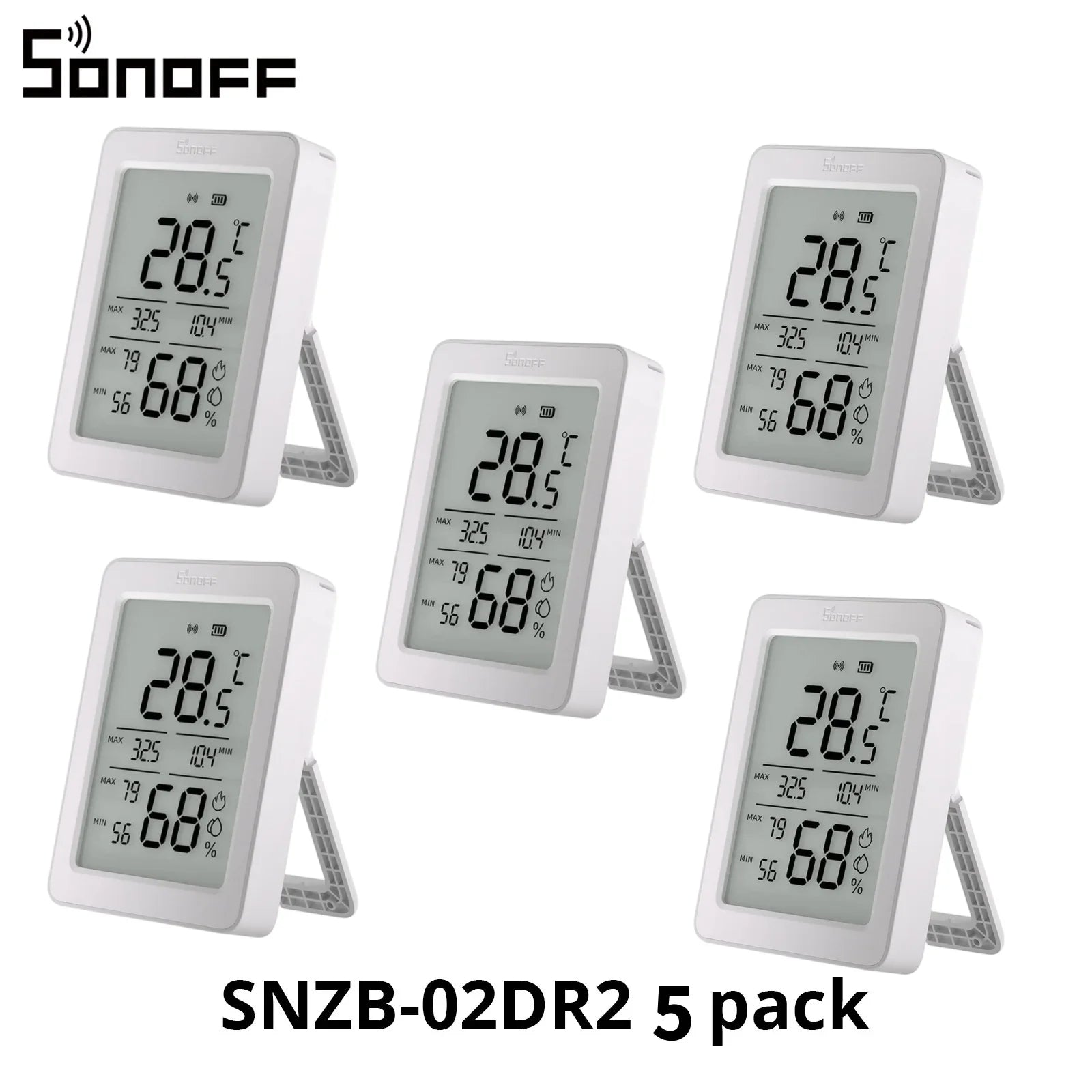 SNZB-02DR2 SNZB 02DR2 Airguard TH Zigbee Temperature Humidity Sensor App Monitoring Work with Apple Home via Matter