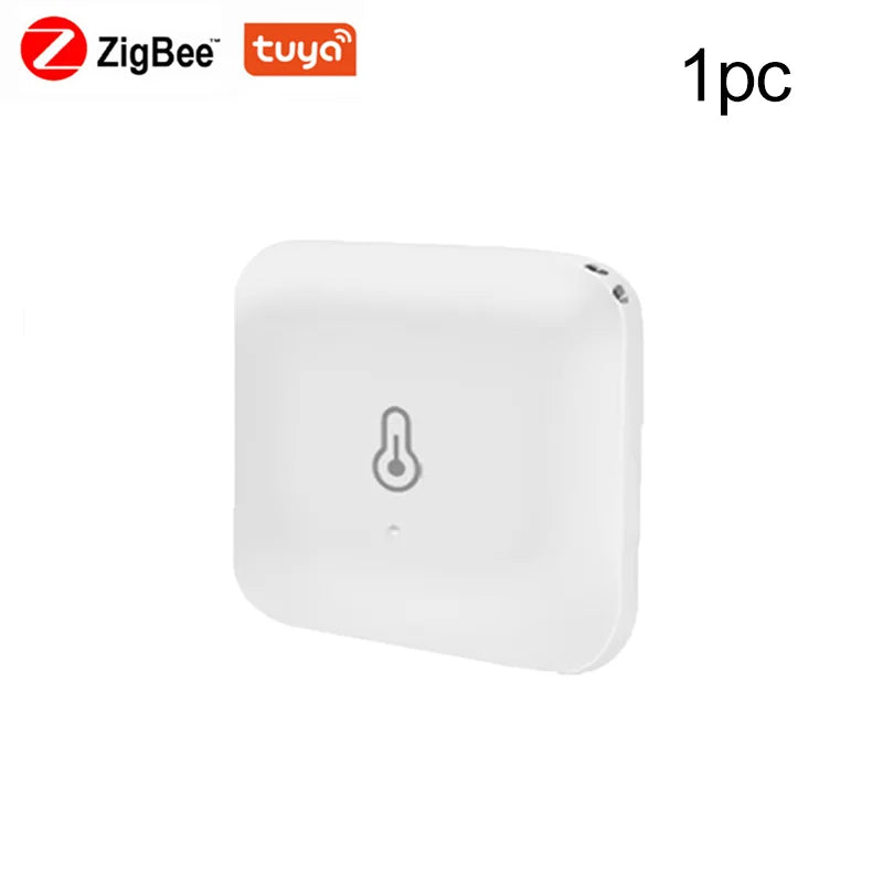 Tuya Ewelink Zigbee Temperature Humidity Sensor Smart Home Device Compatible with Google Home Alexa for Environmental Monitoring