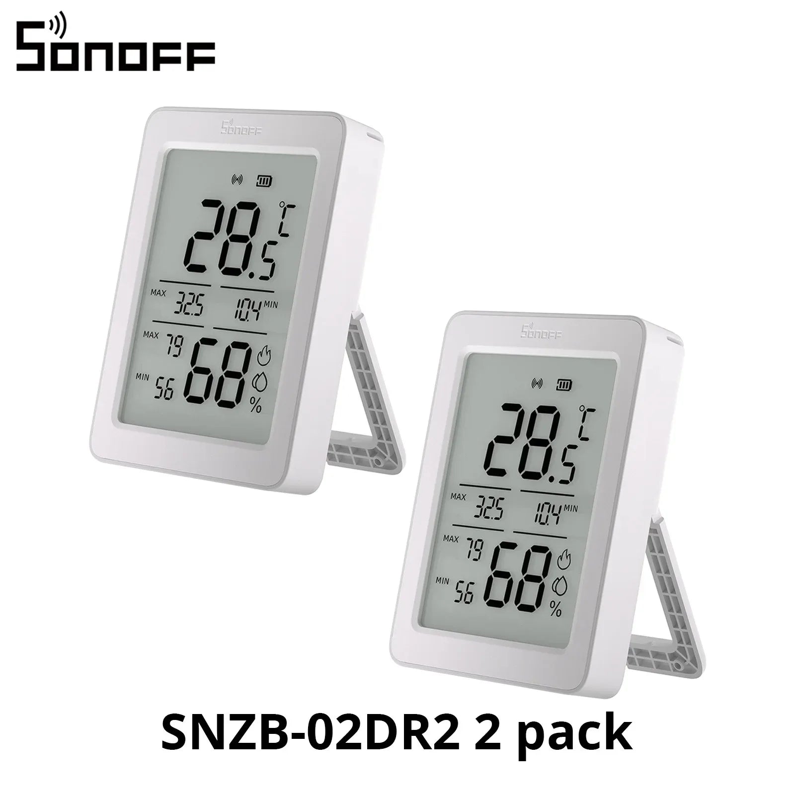 SNZB-02DR2 SNZB 02DR2 Airguard TH Zigbee Temperature Humidity Sensor App Monitoring Work with Apple Home via Matter