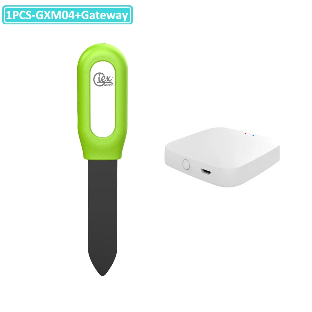 WiFi & Zigbee Capacitive Soil Moisture Sensor, Plant Moisture Meter Temperature Tester Compatible with TUYA