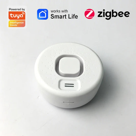 Zigbee Water Leakage Detector Works with Tuya Smart Life APP Drip Sensor Home Kitchen Safety Overflow Alarm High-Decibel Sound