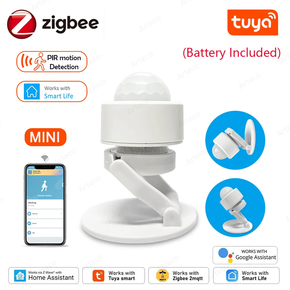 Tuya Zigbee Motion Sensors Smart Human Body Sensor Body Movement PIR Zigbee Motion Wireless Connection Smart Home Security Alarm