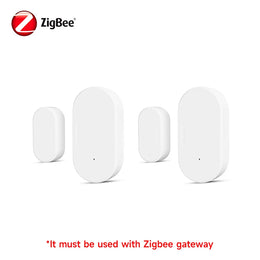 Tuya Zigbee Door Window Contact Sensor, Smart Home Security Alarm, Smart Life APP Control, Compatible with Alexa Google Z2M