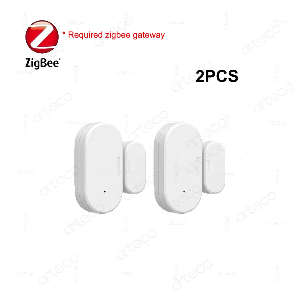 Zigbee Door Window Sensor Open Close Detector Smart Home Security Alarm Burglar Door Sensor Works with Alexa Home Assistant Z2M